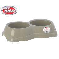Двойная пластиковая миска для собак Pet Nova 2х330 мл - Заказать Двойная пластиковая миска для собак Pet Nova 2х330 мл