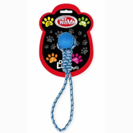 Игрушка для собак Шар на веревке с ручкой Pet Nova 40 см синий - Купить Игрушка для собак Шар на веревке с ручкой Pet Nova 40 см синий