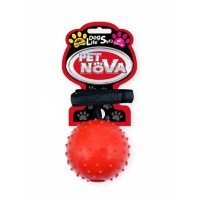 Игрушка для собак Мяч с ремешком Pet Nova 7 см красный