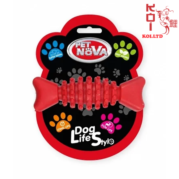 Игрушка для собак Косточка SuperDent Pet Nova 12 см красный