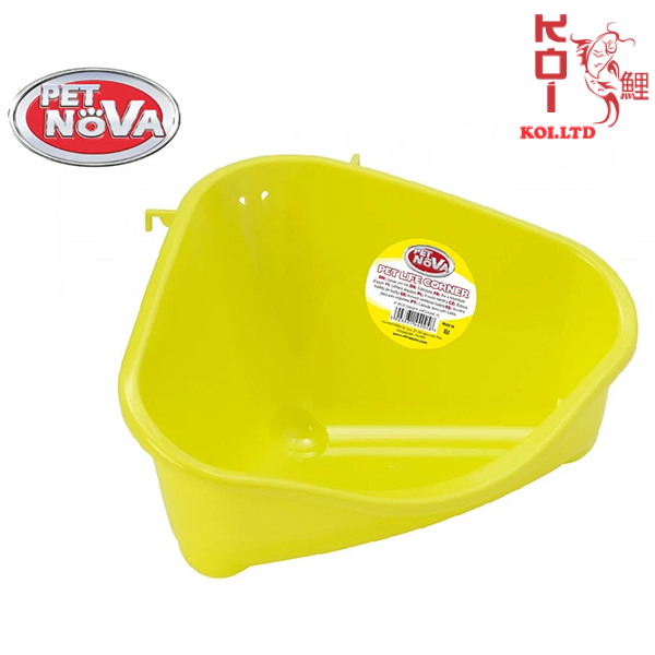 Угловой туалет для грызунов Pet Nova, желтый M