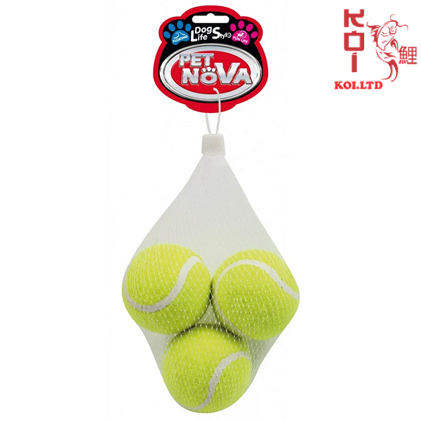Теннисные мячи с пищалкой Pet Nova 6 см 3 шт