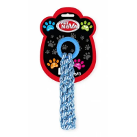 Игрушка для собак Канат вязанный с кольцом Pet Nova 30 см голубой