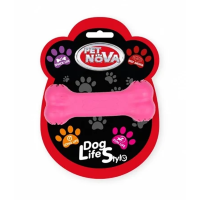Игрушка для собак Кость кормушка Pet Nova 11 см розовая