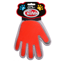 Двухсторонняя перчатка для вычесывания шерсти Pet Nova 2в1, (правая рука)