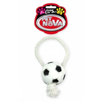 Игрушка для собак Мяч футбольный на веревке Pet Nova 26 см