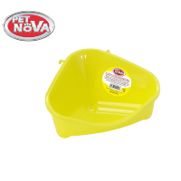 Угловой туалет для грызунов Pet Nova, желтый S