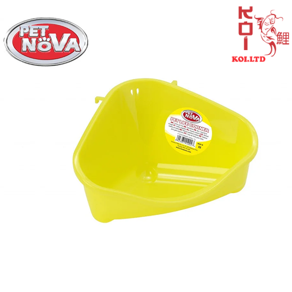 Угловой туалет для грызунов Pet Nova, желтый S