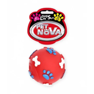 Игрушка для собак Мяч с гравировкой Pet Nova 6 см красный - Купить Игрушка для собак Мяч с гравировкой Pet Nova 6 см красный